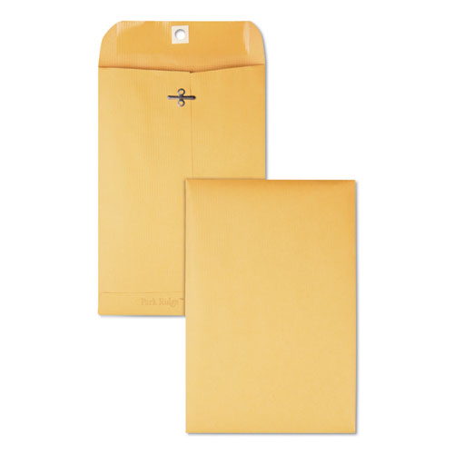 Park Ridge Kraft Clasp Envelope, #55, Square Flap, Clasp/Gummed Closure, 6 x 9, Brown Kraft, 100/Box-(QUA43055)