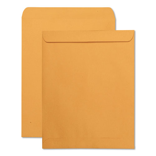 Catalog Envelope, 28 lb Bond Weight Kraft, #14 1/2, Square Flap, Gummed Closure, 11.5 x 14.5, Brown Kraft, 250/Box-(QUA41865)