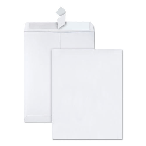 Redi-Strip Catalog Envelope, #13 1/2, Cheese Blade Flap, Redi-Strip Adhesive Closure, 10 x 13, White, 100/Box-(QUA44782)