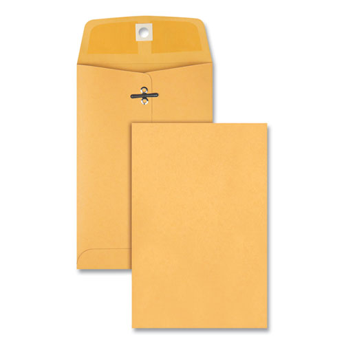 Clasp Envelope, 28 lb Bond Weight Kraft, #35, Square Flap, Clasp/Gummed Closure, 5 x 7.5, Brown Kraft, 100/Box-(QUA37835)