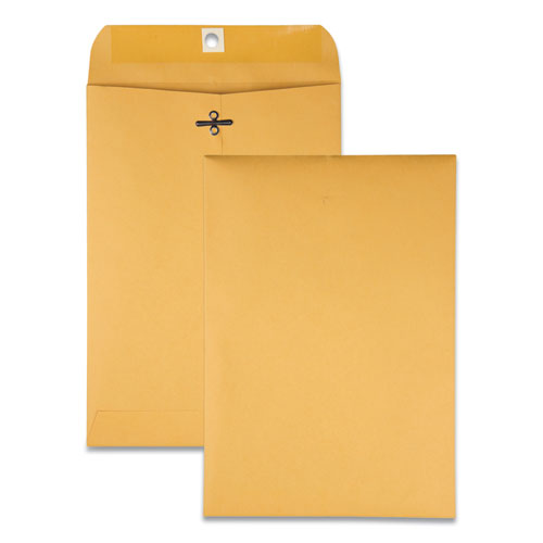 Clasp Envelope, 28 lb Bond Weight Kraft, #68, Square Flap, Clasp/Gummed Closure, 7 x 10, Brown Kraft, 100/Box-(QUA37868)