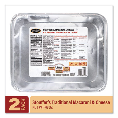 Traditional Baked Macaroni and Cheese, 76 oz Tray, 2/Pack, Ships in 1-3 Business Days-(GRR60300014)