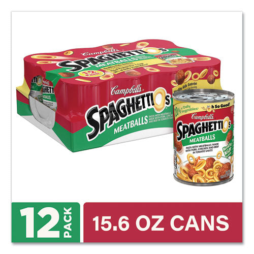 Canned Pasta with Meatballs, 15.6 oz Can, 12/Pack, Ships in 1-3 Business Days-(GRR22001151)