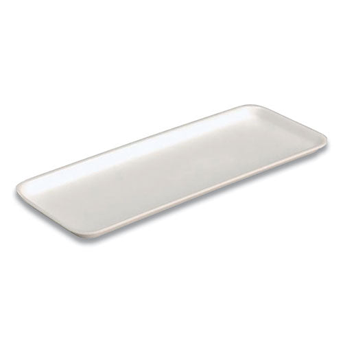 Supermarket Tray, #10S, 10.9 x 5.9 x 0.7, White, Foam, 500/Carton-(PCT51P110S)