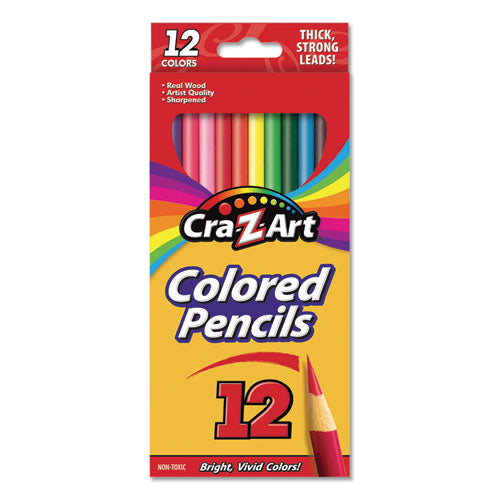 Colored Pencils, 12 Assorted Lead/Barrel Colors, 12/Set-(CZA1040472)