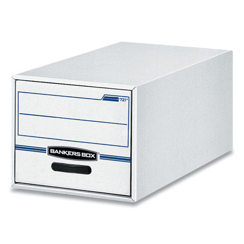 STOR/DRAWER Basic Space-Savings Storage Drawers, Letter Files, 14" x 25.5" x 11.5", White/Blue, 6/Carton-(FEL00721)