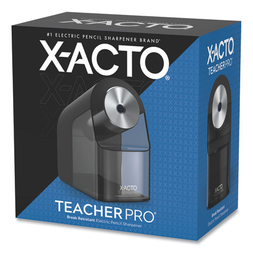 Model 1675 TeacherPro Classroom Electric Pencil Sharpener, AC-Powered, 4 x 7.5 x 8, Black/Silver/Smoke-(EPI1675X)