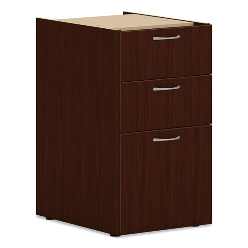 Mod Support Pedestal, Left or Right, 3-Drawers: Box/Box/File, Legal/Letter, Traditional Mahogany, 15" x 20" x 28"-(HONPLPSBBFLT1)