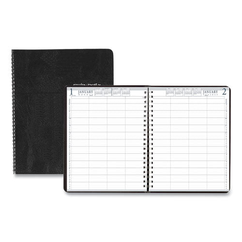 Four-Person Group Practice Daily Appointment Book, 11 x 8.5, Black Cover, 12-Month (Jan to Dec): 2023-(HOD28202)