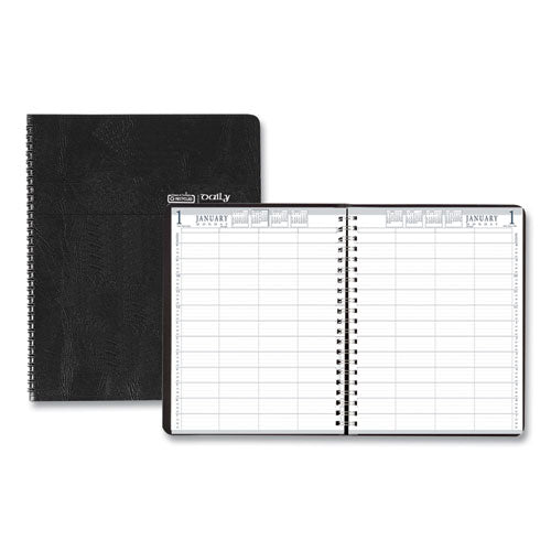 Eight-Person Group Practice Daily Appointment Book, 11 x 8.5, Black Cover, 12-Month (Jan to Dec): 2023-(HOD28102)