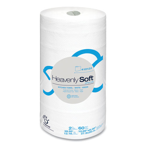 Heavenly Soft Kitchen Paper Towel, Special, 2-Ply, 8 x 11, White, 60/Roll, 30 Rolls/Carton-(SOD410131)