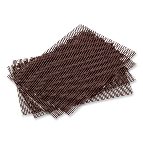 Griddle Screen, Aluminum Oxide, 4 x 5.5, Brown, 20/Pack, 10 Packs/Carton-(RPPGS1020)