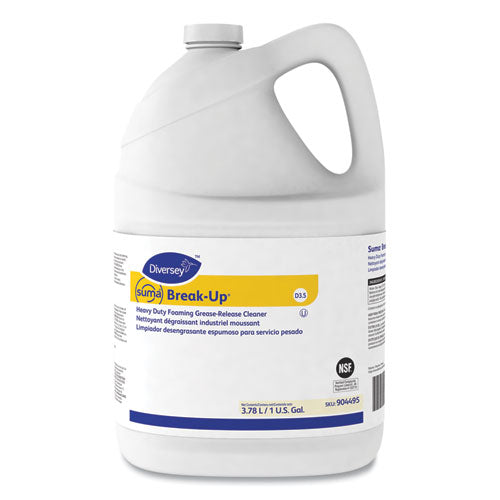 Suma Break-Up Heavy-Duty Foaming Grease-Release Cleaner, 1 gal Bottle, 4/Carton-(DVO904495)