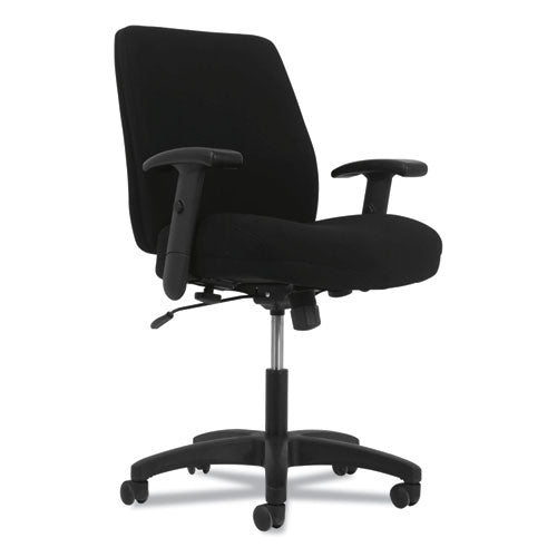 Network Mid-Back Task Chair, Supports Up to 250 lb, 18.3" to 22.8" Seat Height, Black-(HONVL282Z1VA10T)