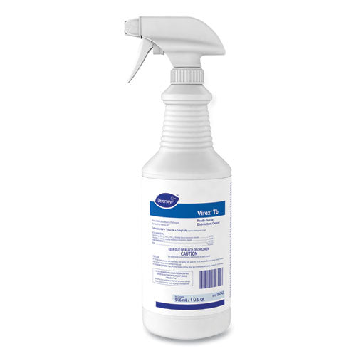 Virex TB Disinfectant Cleaner, Lemon Scent, Liquid, 32 oz Bottle, 12/Carton-(DVO04743)