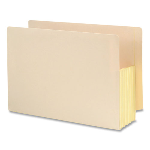 Manila End Tab File Pockets with Tyvek-Lined Gussets, 5.25" Expansion, Legal Size, Manila, 10/Box-(SMD76174)