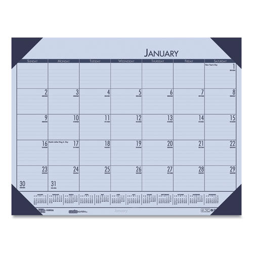 EcoTones Recycled Monthly Desk Pad Calendar, 22 x 17, Sunset Orchid Sheets, Cordovan Corners, 12-Month (Jan to Dec): 2023-(HOD12473)