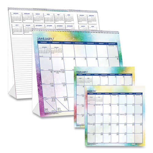 Recycled Cosmos Tent Calendar, Cosmos Artwork, 6 x 6, White/Blue/Multicolor Sheets, 2023-(HOD3639)