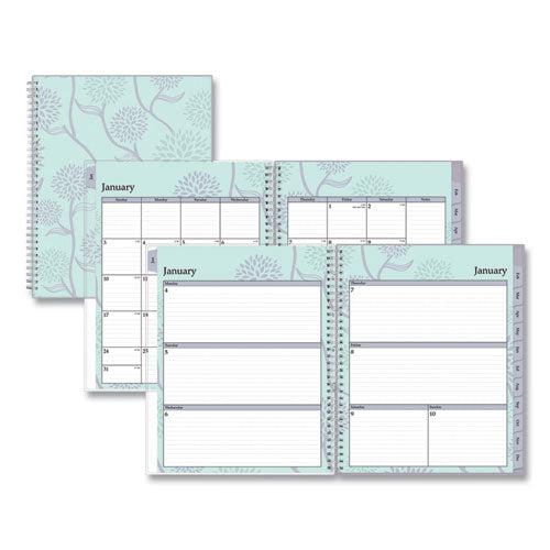 Rue Du Flore Weekly/Monthly Planner, Rue Du Flore Artwork, 11 x 8.5, Jade/Lavender Cover, 12-Month (Jan to Dec): 2023-(BLS101602)