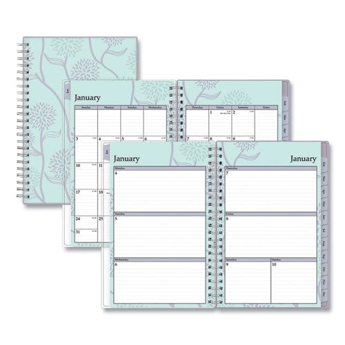 Rue Du Flore Weekly/Monthly Planner, Rue Du Flore Artwork, 8 x 5, Jade/Lavender Cover, 12-Month (Jan to Dec): 2023-(BLS101603)