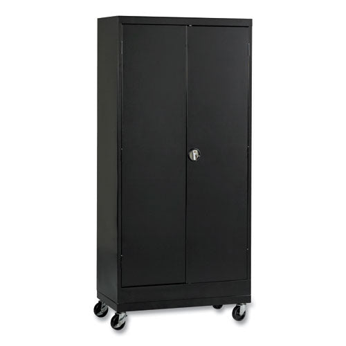 Assembled Mobile Storage Cabinet, with Adjustable Shelves 36w x 24d x 66h, Black-(ALECM6624BK)