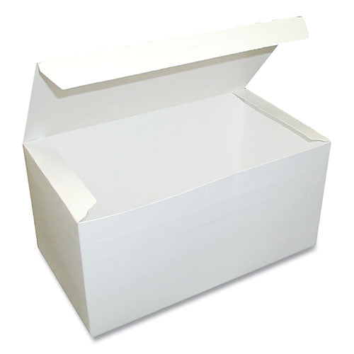 Tuck-Top One-Piece Paperboard Take-Out Box, 9 x 5 x 4.5, White, Paper, 250/Carton-(DXE370PLN)