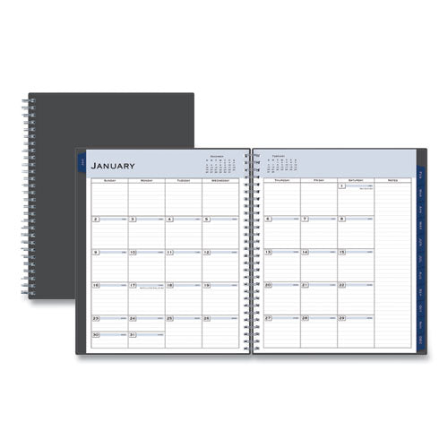 Passages Monthly Planner, 10 x 8, Charcoal Cover, 12-Month (Jan to Dec): 2023-(BLS100011)