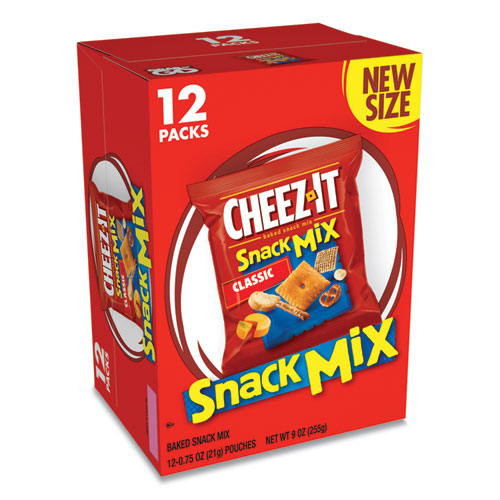 Snack Mix, Classic Cheese, 0.75 oz Bag, 12/Box-(KEB11719)