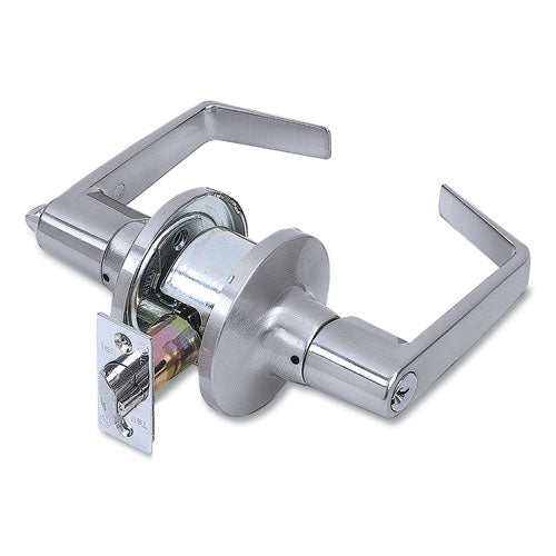 Light Duty Commercial Entry Lever Lockset, Satin Chrome Finish-(PFQCL100200)