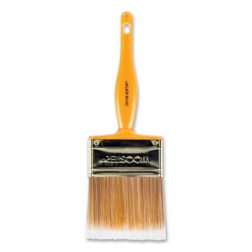 Softip Paint Brush, Nylon/Polyester Bristles, 3" Wide, Flat Profile, Plastic Kaiser Handle-(WBC0Q31080030)