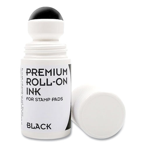 Premium Roll-On Ink, 2 oz, Black-(COS030259)