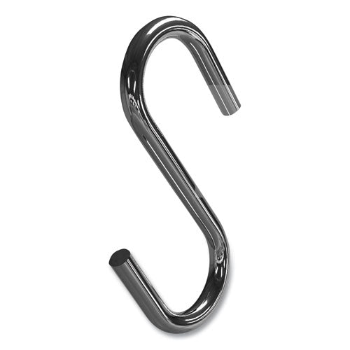 S Hooks, Metal, Silver, 50/Pack-(DEF20013)