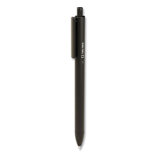 Quick Dry Gel Pen, Retractable, Bold 1 mm, Black Ink, Black Barrel, 5/Pack-(TUD24399732)