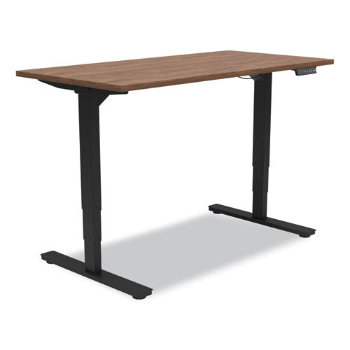 Essentials Electric Sit-Stand Desk, 55.1" x 27.5" x 25.9" to 51.5", Espresso/Black-(UOS24388477)