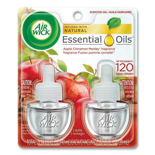 Scented Oil Refill, Warming - Apple Cinnamon Medley, 0.67 oz, 2/Pack-(RAC80420PK)