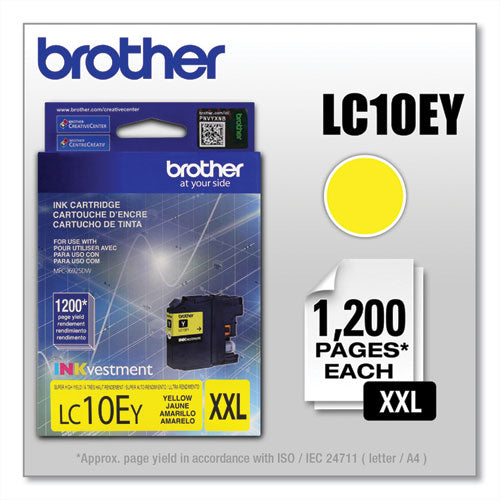 LC10EY INKvestment Super High-Yield Ink, 1,200 Page-Yield, Yellow-(BRTLC10EY)