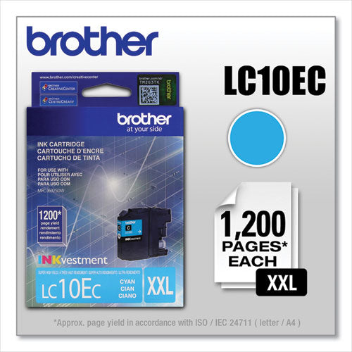 LC10EC INKvestment Super High-Yield Ink, 1,200 Page-Yield, Cyan-(BRTLC10EC)