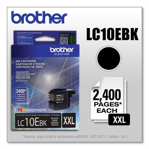 LC10EBK INKvestment Super High-Yield Ink, 2,400 Page-Yield, Black-(BRTLC10EBK)