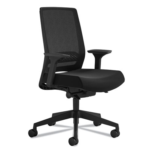 Medina Deluxe Task Chair, Supports Up to 275 lb, 18" to 22" Seat Height, Black-(SAF6830STBL)