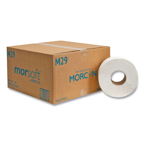 Jumbo Bath Tissue, Septic Safe, 2-Ply, White, 3.3" x 700 ft, 12 Rolls/Carton-(MOR29)