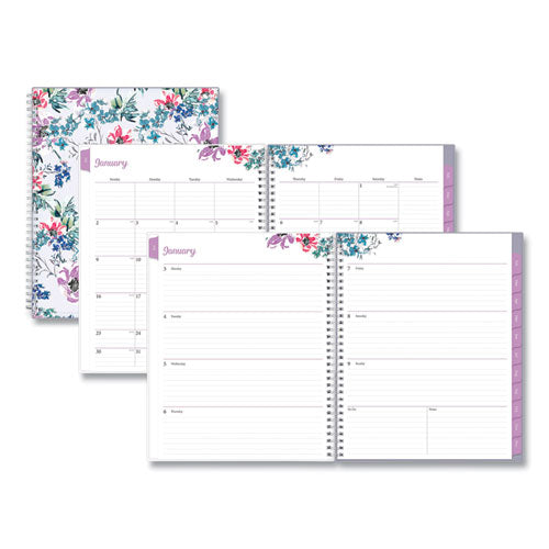 Laila Create-Your-Own Cover Weekly/Monthly Planner, Wildflower Artwork, 11 x 8.5, Purple/Blue/Pink, 12-Month (Jan-Dec): 2023-(BLS137273)