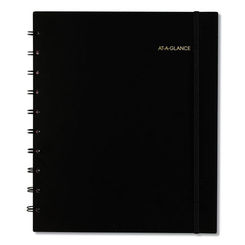 Move-A-Page Academic Weekly/Monthly Planners, 11 x 9, Black Cover, 12-Month (July to June): 2022 to 2023-(AAG70957E05)