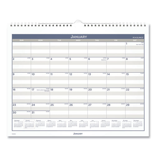 Multi Schedule Wall Calendar, 15 x 12, White/Gray Sheets, 12-Month (Jan to Dec): 2023-(AAGPM22MS28)