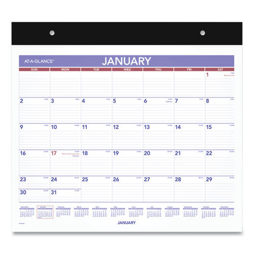 Repositionable Wall Calendar, 15 x 12, White/Blue/Red Sheets, 12-Month (Jan to Dec): 2023-(AAGPM15RP28)