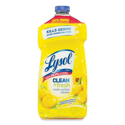 Clean and Fresh Multi-Surface Cleaner, Sparkling Lemon and Sunflower Essence, 40 oz Bottle, 9/Carton-(RAC78626CT)