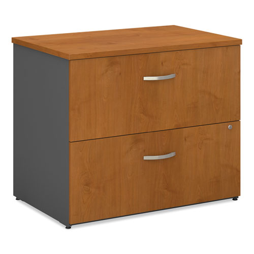 Series C Lateral File, 2 Legal/Letter/A4/A5-Size File Drawers, Natural Cherry/Graphite Gray, 35.75" x 23.38" x 29.88"-(BSHWC72454ASU)