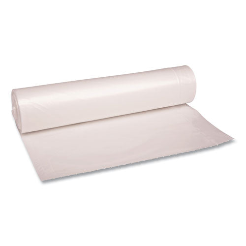 Recycled Low-Density Polyethylene Can Liners, 56 gal, 1.1 mil, 43" x 47", Clear, 10 Bags/Roll, 10 Rolls/Carton-(BWK532)