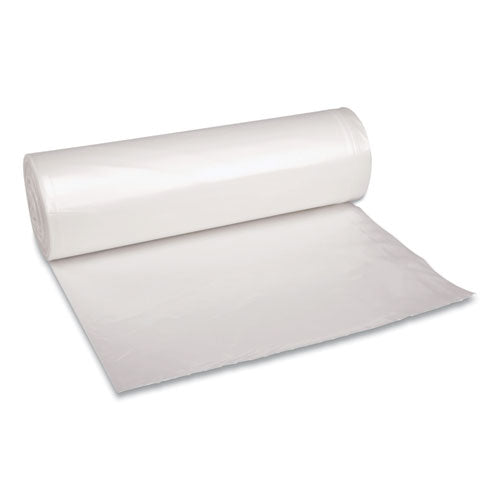 Recycled Low-Density Polyethylene Can Liners, 60 gal, 1.4 mil, 38" x 58", Clear, 10 Bags/Roll, 10 Rolls/Carton-(BWK537)