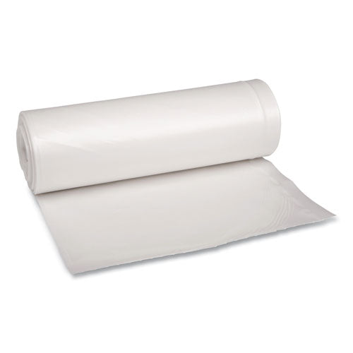 Recycled Low-Density Polyethylene Can Liners, 60 gal, 1.75 mil, 38" x 58", Clear, 10 Bags/Roll, 10 Rolls/Carton-(BWK538)