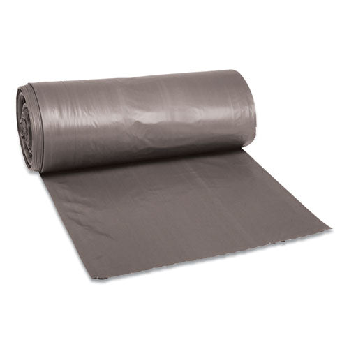 Low-Density Waste Can Liners, 33 gal, 1.1 mil, 33" x 39", Gray, 25 Bags/Roll, 4 Rolls/Carton-(BWK3339SEH)